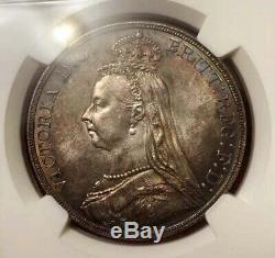 Great Britain 1889 Victoria Crown NGC MS63 Rare type