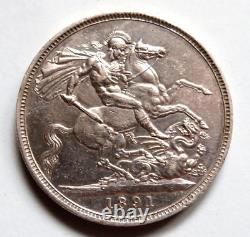 Great Britain. 1891 Crown. AEF/EF Much Lustre