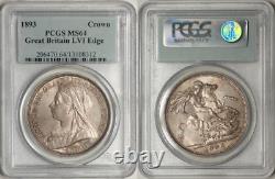 Great Britain 1893 Victoria Crown LVI Edge PCGS MS-64