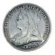 Great Britain 1897 Lx. 925 Silver Crown Queen Victoria Vf/xf Coin Km#783 Rare