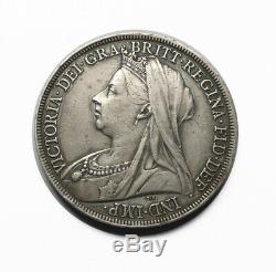 Great Britain 1899 Silver Victoria Crown. Extra Fine. KM# 783
