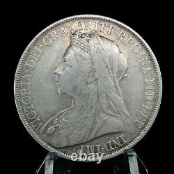 Great Britain 1900 LXIV Silver Crown Coin Queen VICTORIA KM#783 (Rare LXIV)