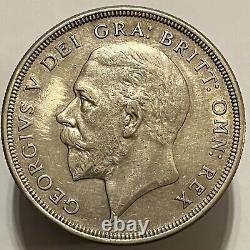 Great Britain 1928 George V Silver Crown Toned Very Fine+