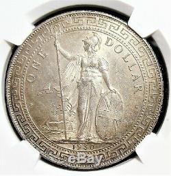 Great Britain 1930-B Silver Trade Dollar NGC MS-63