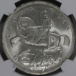Great Britain 1935 Silver Crown (Incuse) NGC MS-64+ PLUS (2329709)