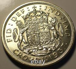 Great Britain 1937 George VI Crown, Five Shillings, 5 Shillings. 419,000 Mintage
