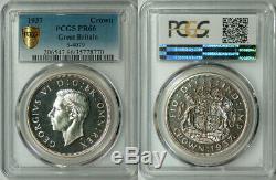 Great Britain 1937 George VI Proof Silver Crown PCRS PR-66 RARE GRADE