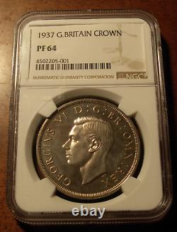 Great Britain 1937 Silver Crown NGC PF64 George VI