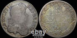 Great Britain, Charles II, Crown 1672, Vicesimo Qvarto, nicely toned