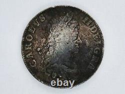 Great Britain Charles II Crown 5 Shillings 1662 KM# 417.1 With Rose AUTHENTIC