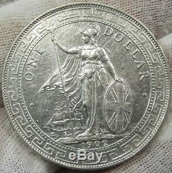 Great Britain China Hong Kong 1902 B Silver Dollar #010402B1