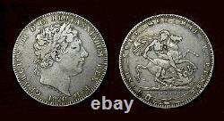 Great Britain, Crown 1820, LX, George III silver. 925