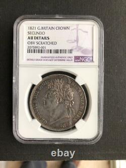Great Britain Crown, 1821 Secundo AU NGC
