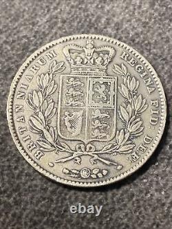 Great Britain Crown, 1845 Queen Victoria Silver Circulated