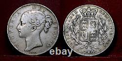 Great Britain, Crown 1845, Victoria 1st portrait- silver. 925