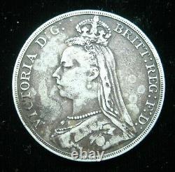 Great Britain Crown 1890 Silver Victoria Britsh Uk George Dragon 18# Money Coin