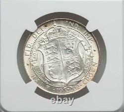 Great Britain Edward VII 1902 Half-crown Choice Uncirculated Certified Ngc Ms-64