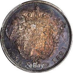 Great Britain George IIII 1821 Half-crown Silver Coin, Certified Pcgs Au-58