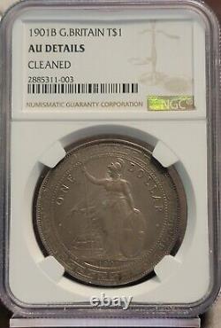Great Britain George V Trade Dollar 1901 B NGC AU