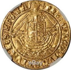 Great Britain Henry VII (1505-09) Gold Angel NGC AU-53