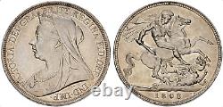 Great Britain, Queen Victoria. 1837-1901. AR Crown. Dated 1898 and LXI AU