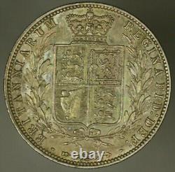 Great Britain Silver 1/2 Crown 1874 Pleasantly Toned AU+ A2461