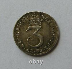 Great Britain Silver 3 pence 1762 George III