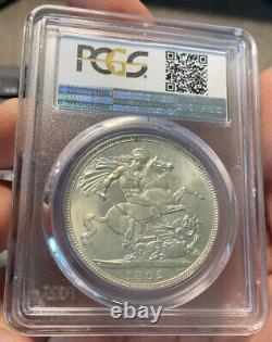 Great Britain Silver Crown 1902 PCGS MS65 Rare in this high grade