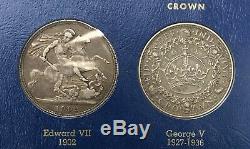 Great Britain Silver Type Set. Including 1927 Wreath Crown And 1902 Crown