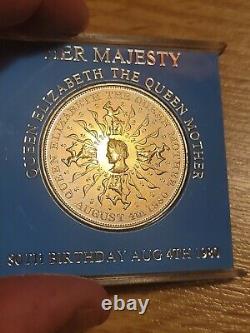 Great Britain The Queen Mother 80th Birthday Crown 1980 Coin In Case