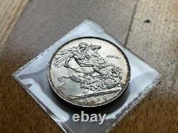 Great Britain UK 1892 Crown Queen Victoria Silver Coin Rare Date