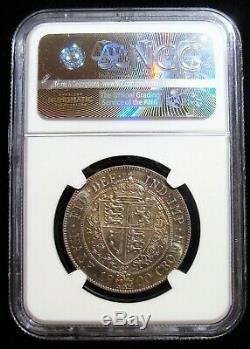 Great Britain Victoria 1/2 Crown 1900 MS65 NGC. Superb Toning