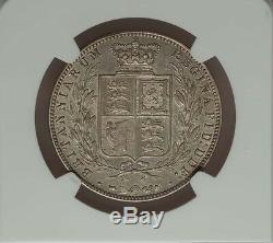 Great Britain Victoria 1874 Half-crown Almost Uncirculated Certified Ngc Au-58