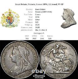 Great Britain, Victoria, Crown 1896, LX, toned, VF-XF