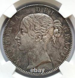 Great Britain Victoria Young Head Crown 1845 Ngc Au55