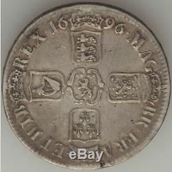 Great Britain William III Crown 1696, KM494.1. Silver Coin