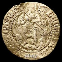 Henry VIII, 1509-47. Half Angel, mm. Portcullis Crowned. First Coinage, 1509-26