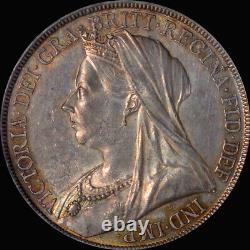 ICG MS62 1893 Great Britain Queen Victoria Crown toned