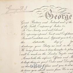 King George V Signed Document Autograph Appointment The Crown Dowton Abbey Royal