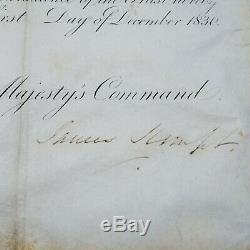 King William IV Signed Document Autograph The Crown Dowton Abbey Royal Military
