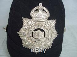 Kings Crown Devonshire Regiment Black Cloth Home Service Spikehelmet