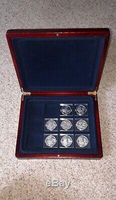 Kings & Queens of Great Britain Silver proof crown set by the royal mint