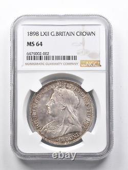 MS64 1898 LXII Great Britain Crown NGC 1485