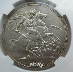 NGC MS62 Great Britain UK 1900 Queen Victoria Silver Coin 1 Crown