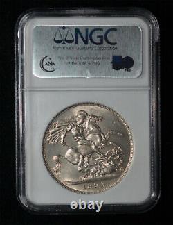 NGC MS63 1893 GREAT BRITAIN Queen Victoria Silver Crown