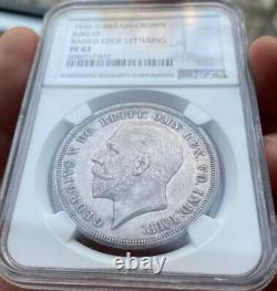 NGC PF63 Great Britain UK 1935 Jubilee King George V Proof Silver Coin 1 Crown