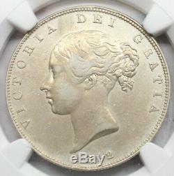 NGC XF UK GREAT Britain 1842 VICTORIA YOUNG HEAD HALF 1/2 CROWN SILVER COIN