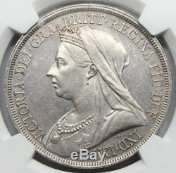Ngc Unc 1893 LVI Uk Great Britain Victoria 1 Crown Silver Coin