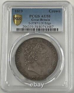 PCGS AU58 Great Britain UK 1819 King George III Silver Coin 1 Crown