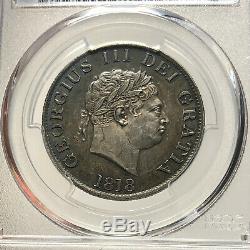 PCGS-MS63 Great Britain 1818 George III Half Crown Silver Coin